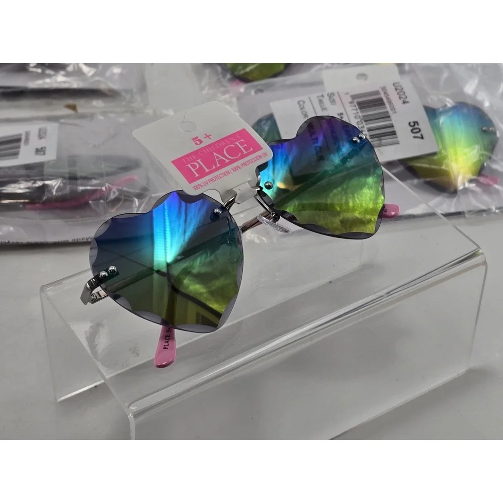 11 Lot Of The Children's Place Multi-Color Beaveled Heart UV Sunglasses-Youth 5+